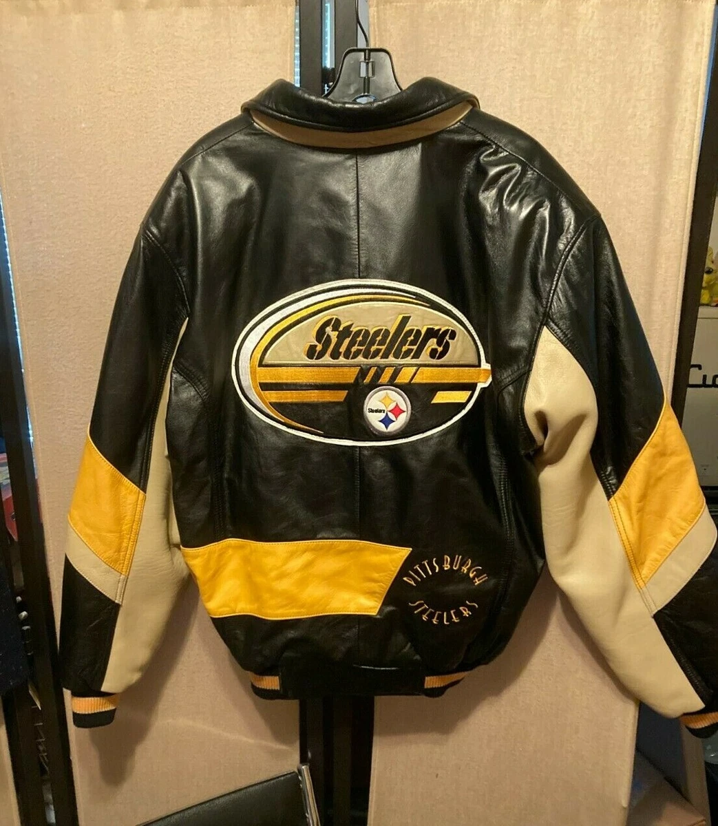 Pittsburgh Steelers Carl Banks G III Leather Jacket SIze Medium NICE