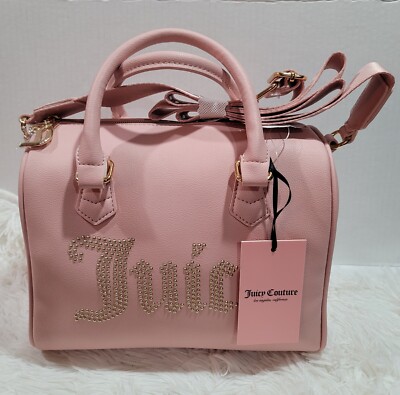 【JUICY COUTURE】IRIS ロゴ 2WAY コットン クロスボディバッグ Juicy Couture Pink Diamond Obsession Satchel Crossbody Bag