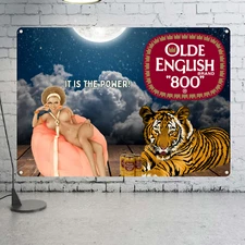 Vintage Style Olde English 800 Reign Supreme Malt Liquor Beer Metal Sign