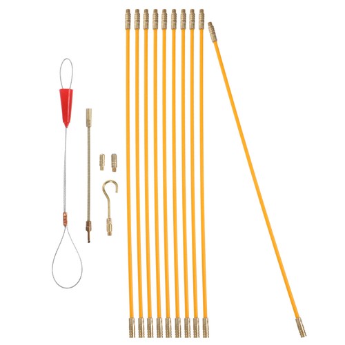 Glasfaser-Kabelzieher-Set, Fischband, Drahtzieher, Band, Kabelschlange, 33 cm, - Bild 11 von 12