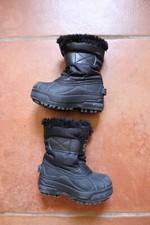 Sorel Black Commander Rubber Nylon Hook  Loop Snow Winter Boot Boys US 7