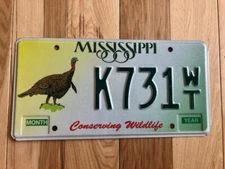 Mississippi Turkey License Plate