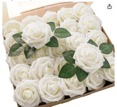 60 Foam Roses Artificial Flowers Wedding Bride Bouquet Home Party Decor