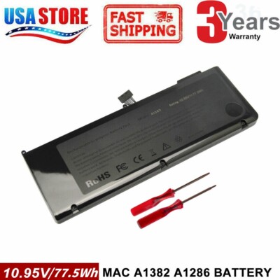 A1382 Battery for Apple  MacBook Pro Unibody 15'' A1286 Early Late 2011 Mid 2012