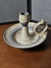 Vintage John Coiner Pottery Candleholder 