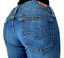ADRIANO GOLDSCHMIED WOMENS Sz29 BOOTCUT DENIM AG BLUE JEANS MADE IN USA