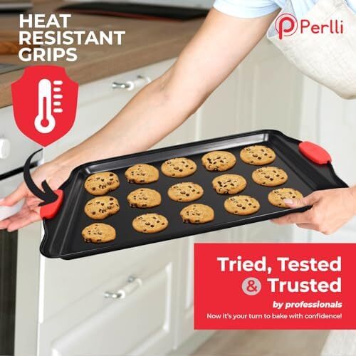 PERLLI Non-Stick 6-Piece Baking Pan Set, BPA-Free Carbon Steel Bakeware Set with - Picture 6 of 7