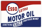 Vintage Style Metal Sign Esso Extra Gas And Motor Oil 12 x18