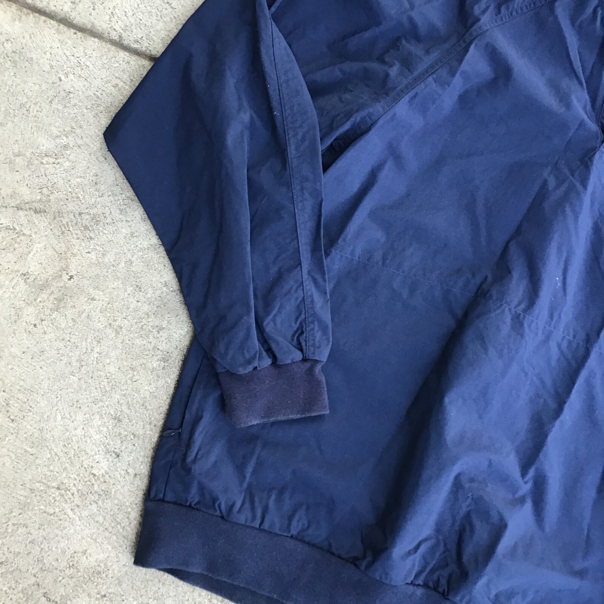 Vintage Nike White Swoosh Pullover Blue Nylon Windbreaker Golf