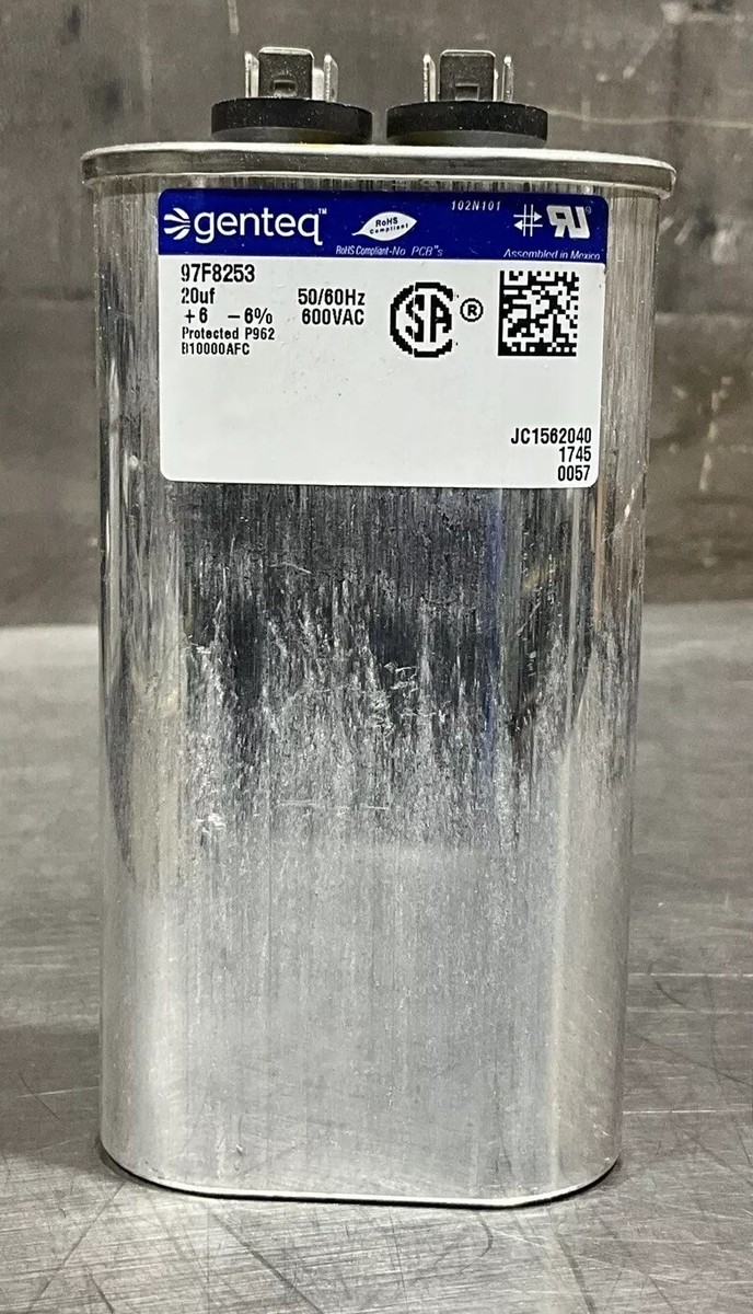 Genteq 97f8253 50/60hz 600vac capacitor Nos Surplus | eBay