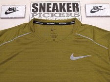 Nike Men's Dri-FIT Miler Short Sleeve Running Top - Size: L - AJ7565 307 - Moss