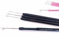 4 Hook Pulling Needle Tool I-TIP Micro Needle Hair Extension Latch HOOK Crochet 