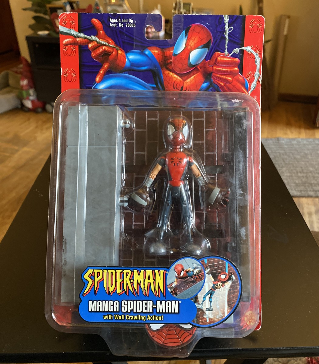 Rare 💎Spider-Man Manga with Wall Crawling Action Toy Biz Rare 💎Spider-Man Manga with Wall Crawling Action Toy Biz