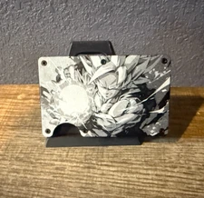 DBZ Goku Kakarot Ki Blast Custom Engraved RFID EDC Slim Metal Aluminum Wallet
