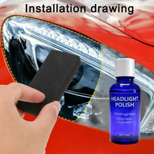 Pro Car Headlight Lens Restoration Repair Kit Polish Cleaner Cleaning Tool Filhc