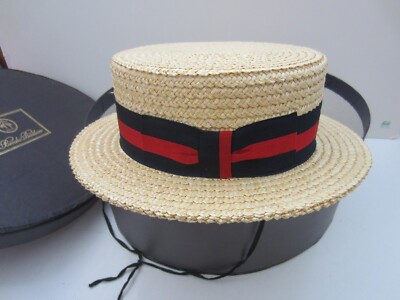 Boater Hat Brooks Brothers Fedora Vintage Brooks Brothers Boater