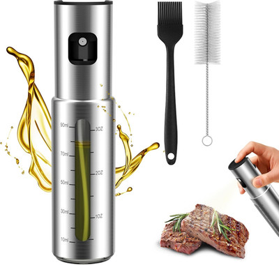 Kitchenboss Ölsprüher Für Speiseöl Öl Sprühflasche: 100Ml Oil Sprayer Edelstahl 