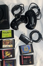 Sega Genesis Model 1 HDMI Bundle - Tested System, 2 Controllers, 18 Games Lot