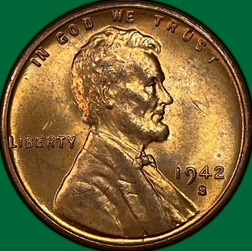 1942-D Lincoln Wheat Cent Uncirculated UNC Coin #37677