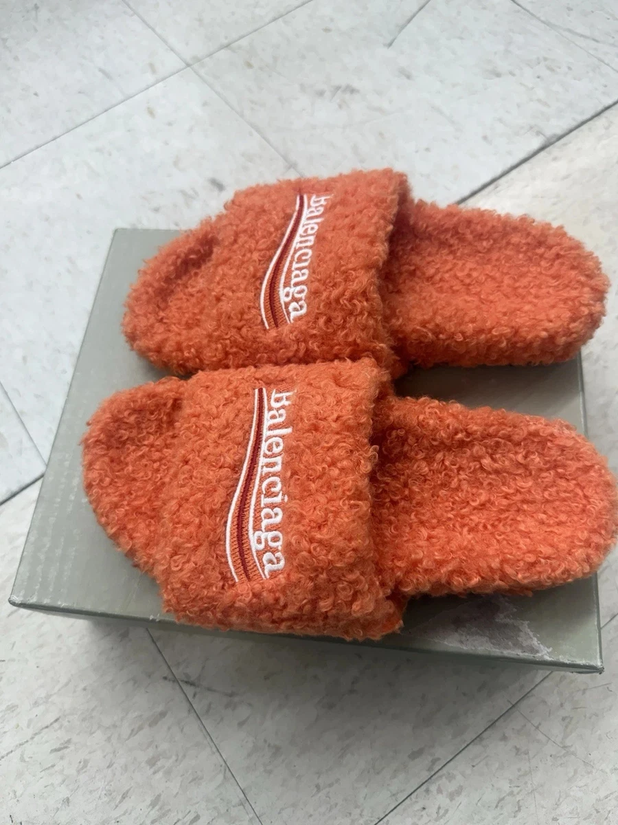 Balenciaga Orange Fuzzy Sherpa Slide Shoes | Nwot Highland Creek Riptide 2 Mens Closed Toe Shoes  main image 4