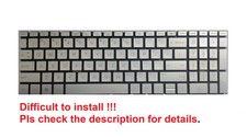 US Silver Keyboard for HP Pavilion 15t-eg000 Non-Backlit