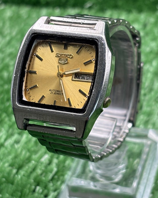 Vintage Seiko 5 Automatic || Gold Dial || Men's Vintage Watch || 21 Jewels