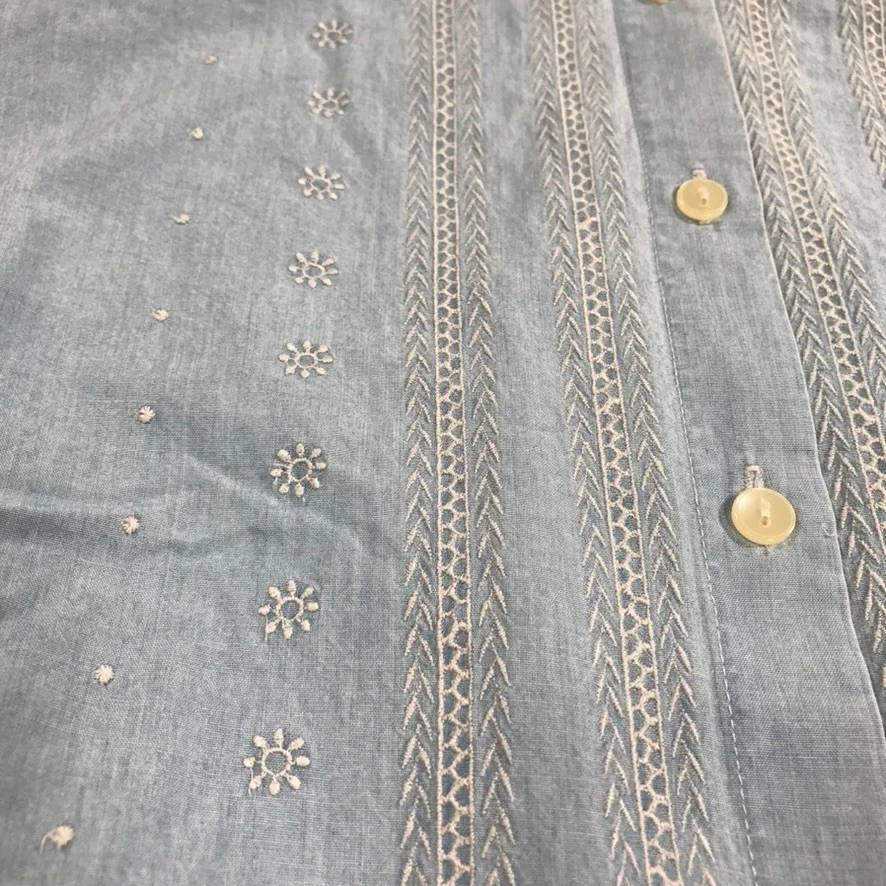 Vintage Eddie Bauer Denim Chambray Shirt Dress Women's XL Blue Button Up 90s - Image 4 of 4