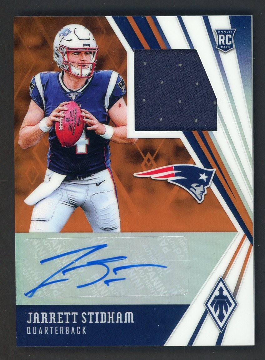 Jarrett Stidham Panini Phoenix Rookie Autograph Jersey #JS Orange