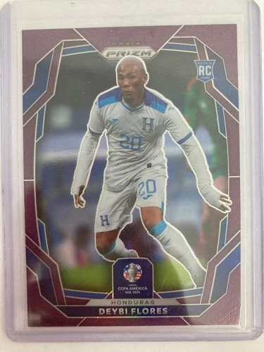 PANINI PRIZM COPA AMERICA 2024 DEYBI FLORES HONDURAS RC PURPLE PARALLEL 42/49.