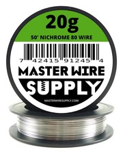 Nichrome 80 - 50ft - 20 Gauge Wire 20g - 0.81mm - 0.032in - Master Wire Supply