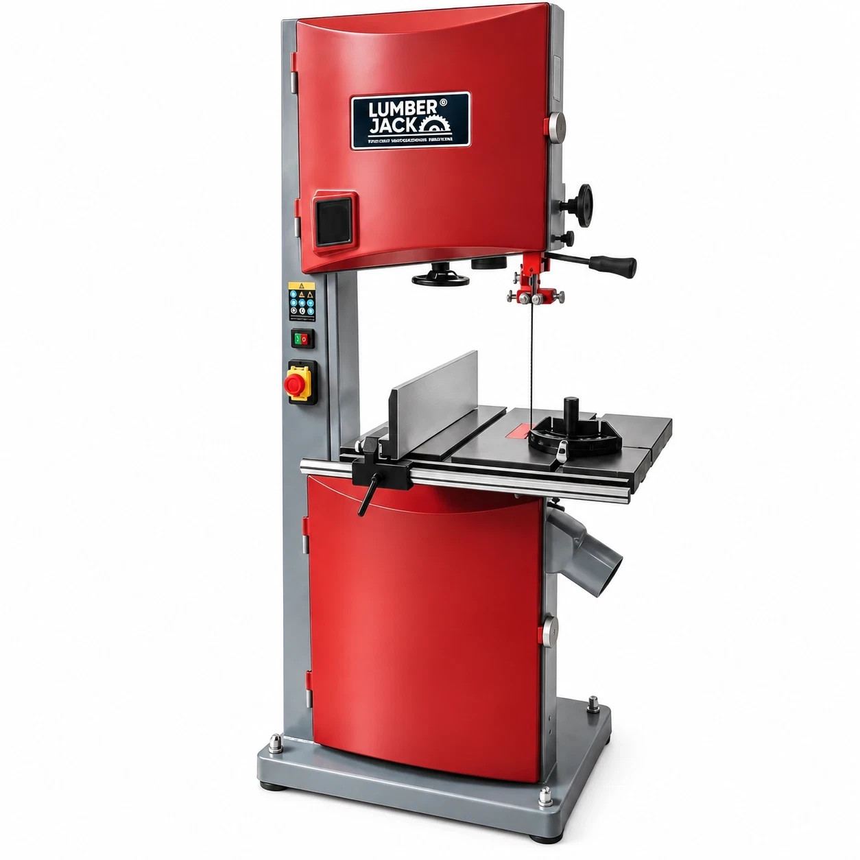 Lumberjack 16in Bandsaw 1500W 250mm Cut Cast Iron Table Rip Fence Wheel Kit