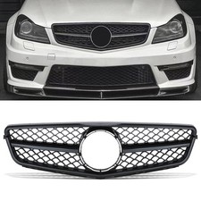FRONTGRILL SPORTLICHER STIL UPGRADE SCHWARZ FÜR MERCEDES C-KLASSE W204 2007-2014 FRONTGRILL SPORTLICHER STIL UPGRADE SCHWARZ FÜR MERCEDES C-KLASSE W204 2007-2014
