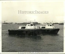 1971 Press Photo The surveyboats Bland II and Darbon in the Mississippi River