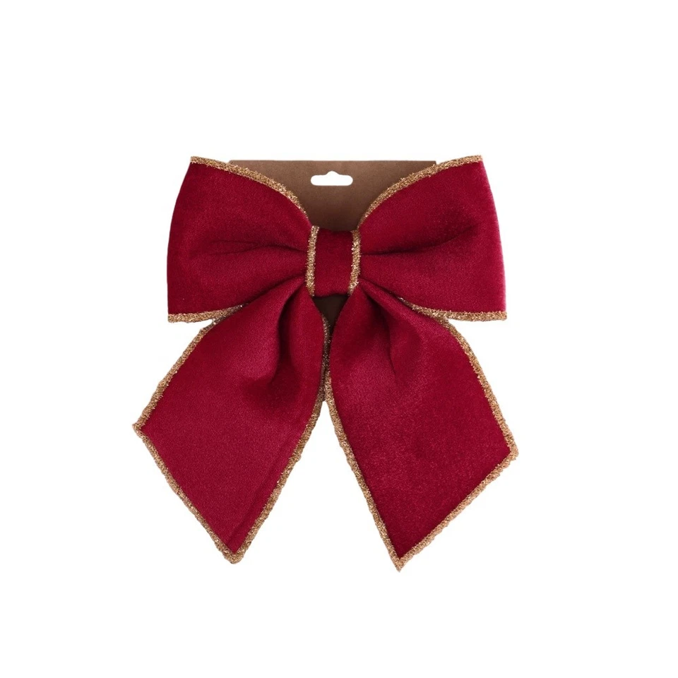 Noeud papillon rouge pour sapin de Noël cheminée et garde-corps d'escalier dé - Photo 4/4