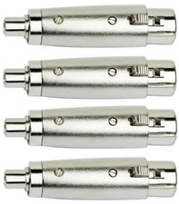 4 MR DJ RCAXLRF1 XLR Female to RCA Female Adapter Converter Gender Audio Coupler