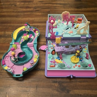 Lot of 2 vintage Polly Pocket compacts + 1  figure