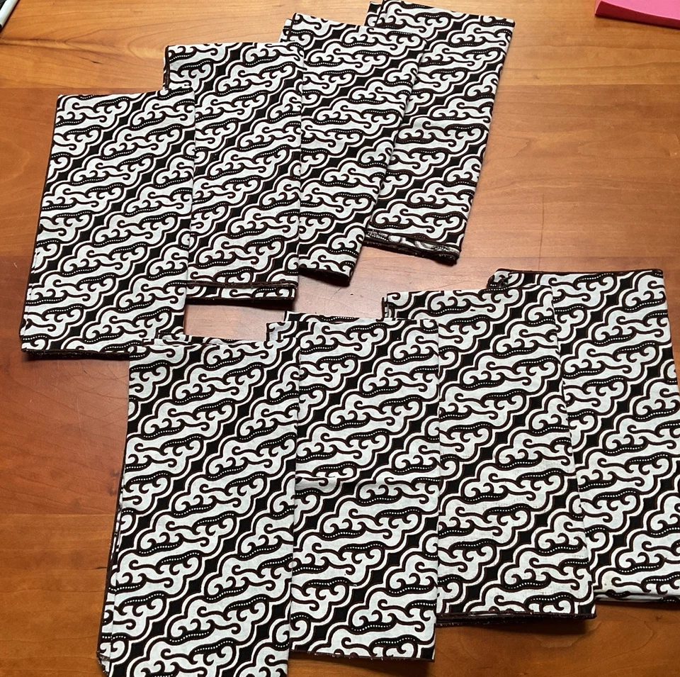 Batik Cloth Napkins Set Of 8 From Bali ~18” - Image 2 of 2