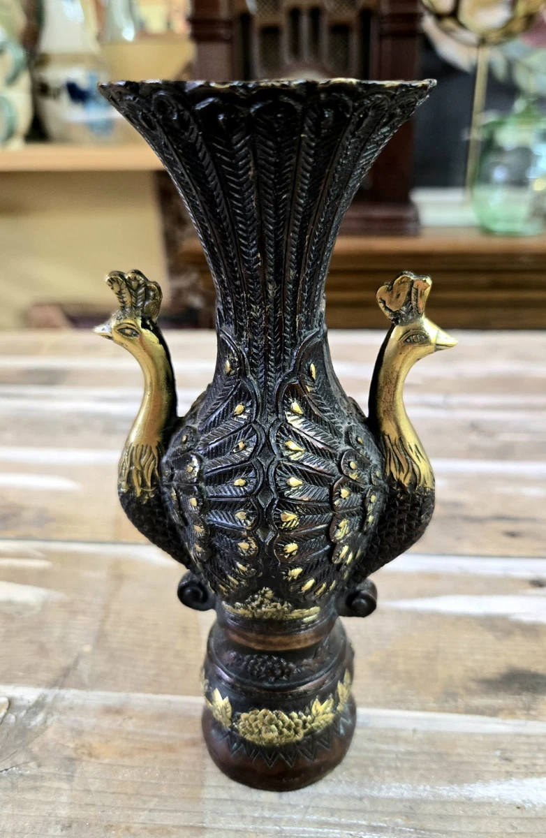 孔雀花瓶中国古董花瓶| eBay