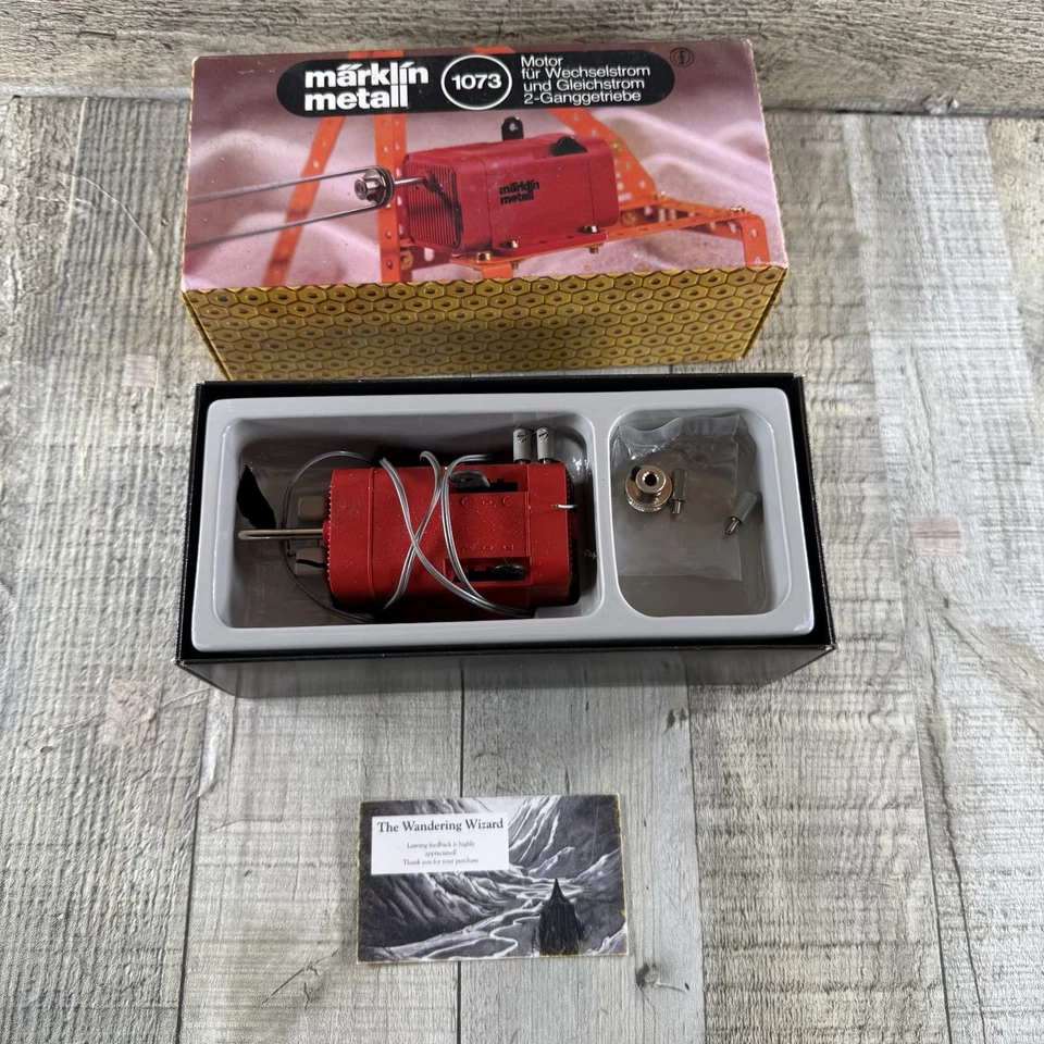 Märklin Metall 1073 MULTI SPEED ELECTRIC MOTOR Used Vintage Box Untested Comple - Image 2 of 4