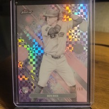 2025 Topps Finest BEN RICE #48 RC - Pearl Checkerboard Refractor /60 Yankees SP