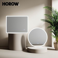 HOROW LED Specchio da Bagno con Illuminazione LED Touch e Antiappannamento Specchio da Parete IP44