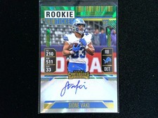 2024 Contenders -Sione Vaki Green/Gold Rookie Ticket Auto #285 Detroit Lions RC