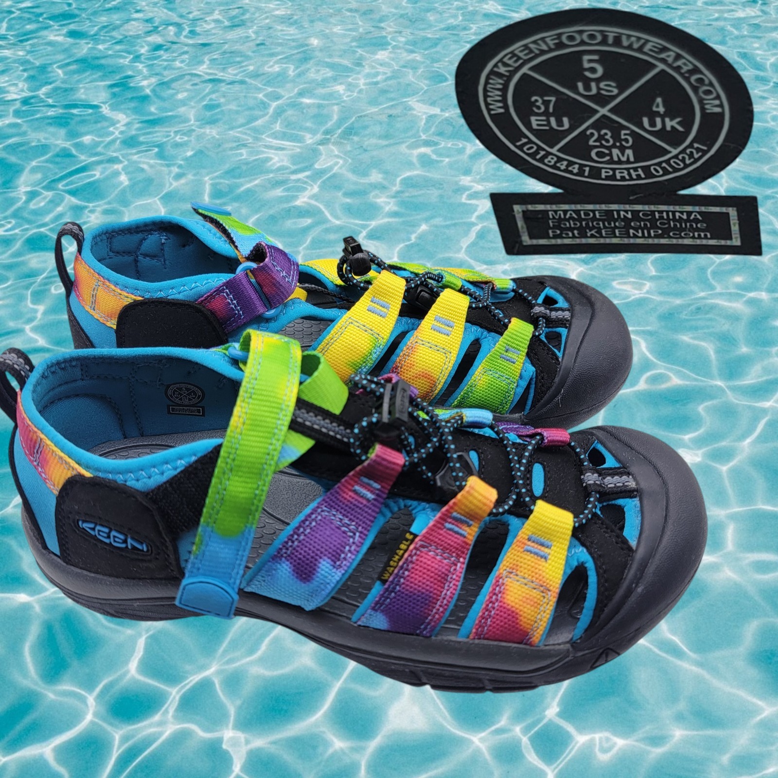 Sandali arcobaleno KEEN Newport H2 per bambini taglia 5 scarpe da trekking in acqua sport all'aperto