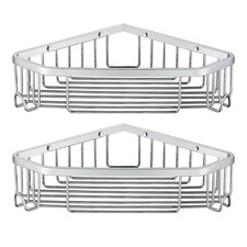 Wall Mounted Corner Shower Caddy Shower Basket in Polished Chrome