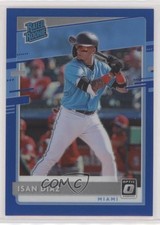 2020 Panini Donruss Optic Rated Rookies Blue Prizm 36/75 Isan Diaz #48 fo7