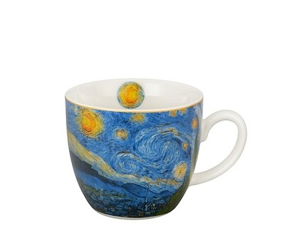 DUO ART GALLERY Becher 460 ml in Tragetasche STARRY NIGHT inspired by Van Gog...