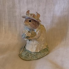 Brambly Hedge Pewter Figurine Primose With Bouquet Of Flowers