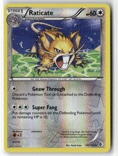 RATICATE 105/149 UNCOMMON BOUNDARIES CROSSED POKEMON REVERSE HOLO LP