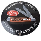 Vintage Case xx Knives Sign - Porcelain Service Station Store Gas Pump Sign