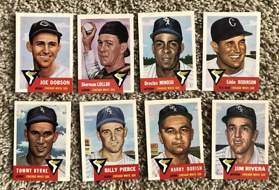 Chicago White Sox ~ 1953 Topps Baseball REPRINT Team Set (All 16 cards ...